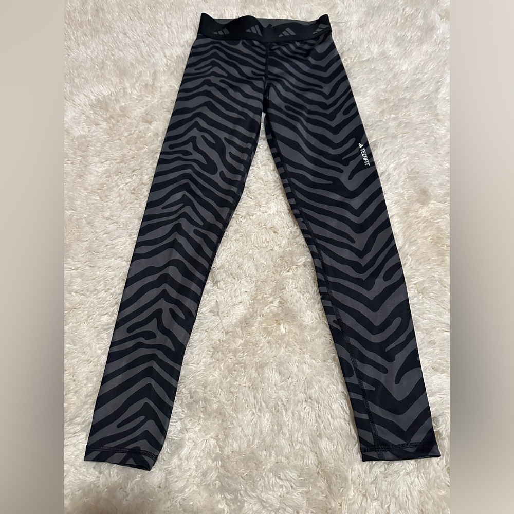 Women's Black Zebra Print High-Waist Leggings